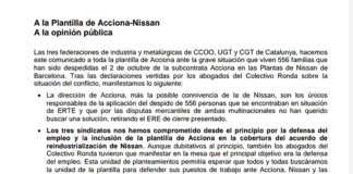 A LA PLANTILLA DE ACCIONA-NISSAN