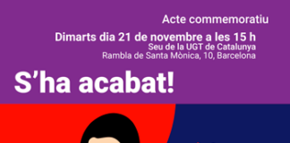 COMMEMORACIÓ DEL DIA INTERNACIONAL PER A L’ELIMINACIÓ DE LA VIOLÈNCIA CONTRA LES DONES