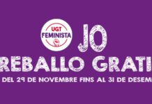 LA UGT DE CATALUNYA POSA EN MARXA LA CAMPANYA #JoTreballoGratis 2023: DEL 29 DE NOVEMBRE AL 31 DE DESEMBRE