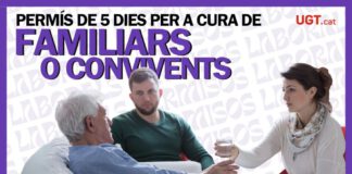 PERMÍS RETRIBUÏT DE DIES PER A CURA DE FAMILIARS O CONVIVENTS