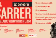 LA UGT I CCOO CONVOQUEN MOBILITZACIONS COM A MOSTRA DE REBUIG PER L’ANUL·LACIÓ DE LES MESURES DE PROTECCIÓ SOCIAL I FINANÇAMENT DE LA SEGURETAT