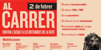 LA UGT I CCOO CONVOQUEN MOBILITZACIONS COM A MOSTRA DE REBUIG PER L’ANUL·LACIÓ DE LES MESURES DE PROTECCIÓ SOCIAL I FINANÇAMENT DE LA SEGURETAT