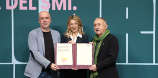 LOS SINDICATOS FIRMAN CON EL GOBIERNO EL ACUERDO PARA LA SUBIDA DEL SMI