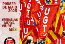 LA UGT DE CATALUNYA ES MOBILITZA AQUEST 1r DE MAIG SOTA EL LEMA “PROTEGIR LES CONQUESTES, GUANYAR EL FUTUR”