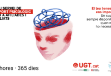 LA UGT DE CATALUNYA IMPULSA UN SERVEI DE SUPORT PSICOLÒGIC